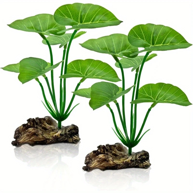 Aquarium Planted Tree - 1 pz piante d'acquario artificiali foglie