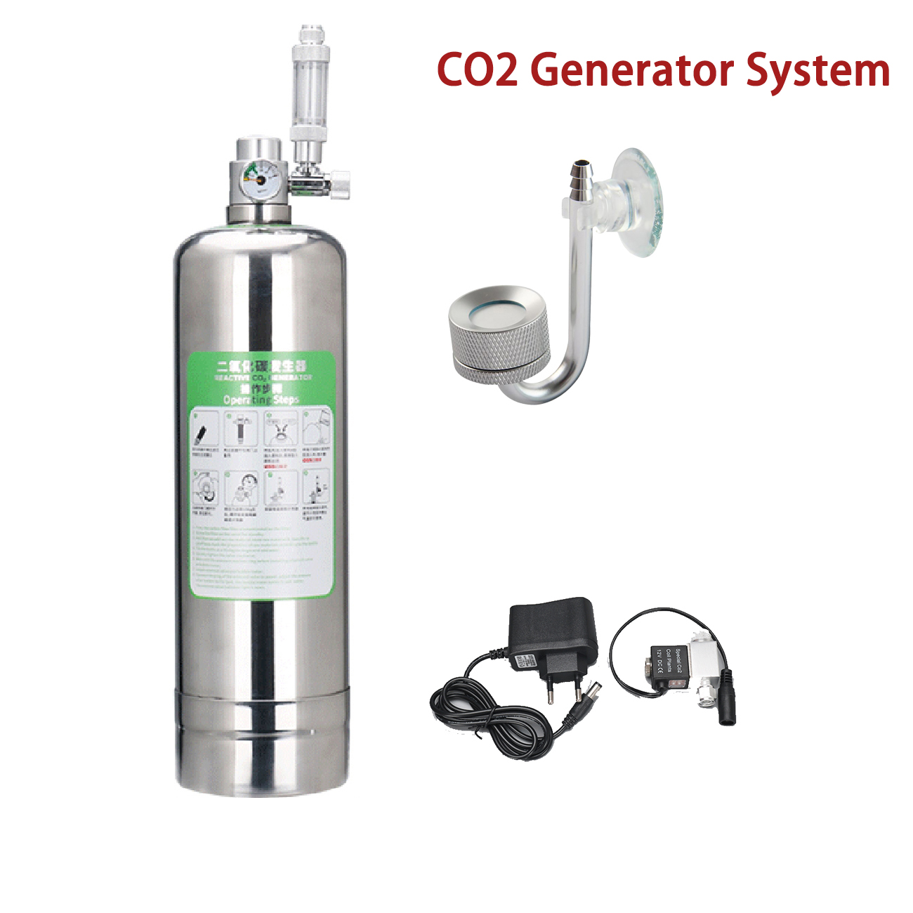 Aquarium Plant No Co2 - Kit sistema generatore di CO2 per