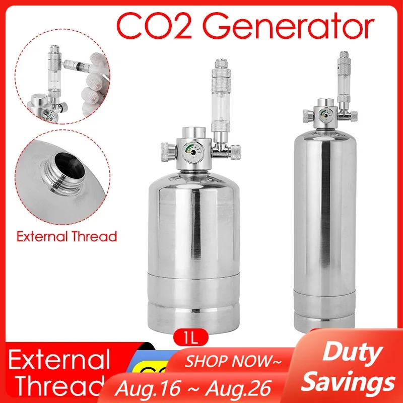 Aquarium Plant No Co2 - 1L/2L Acquario Generatore di CO2 Sistema