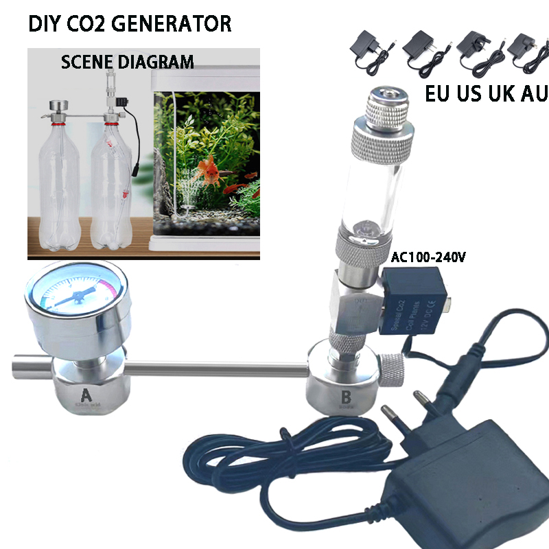 Aquarium Plant No Co2 - Kit Generatore CO2 Fai-da-Te per Acquario,