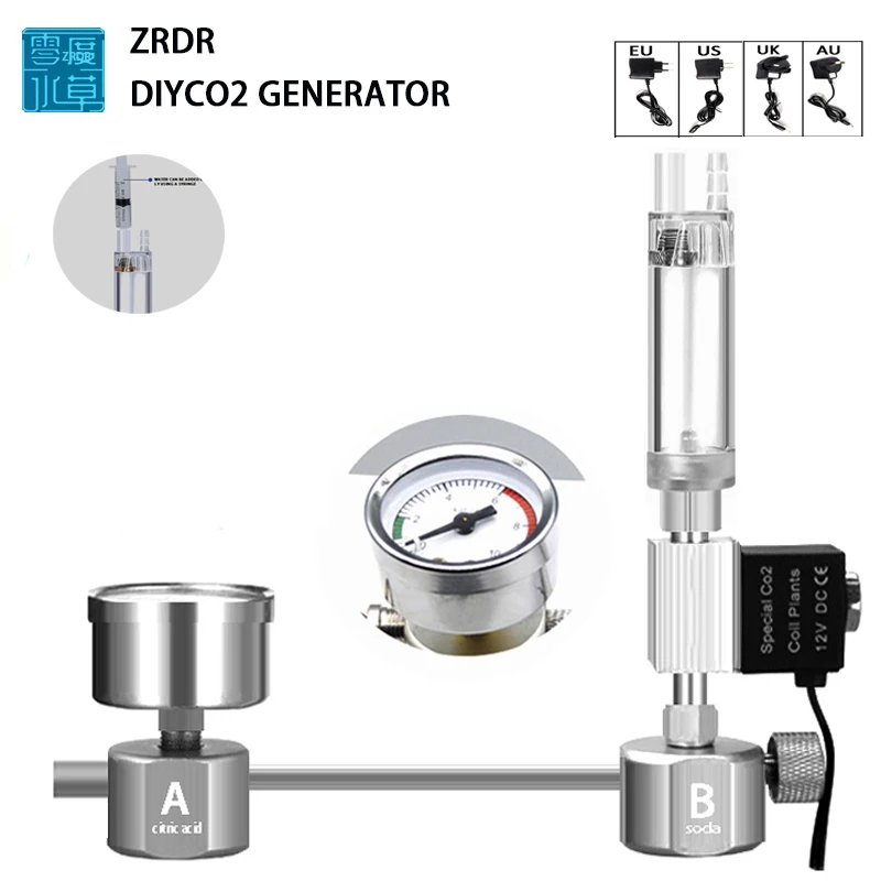 Aquarium Plant No Co2 - Kit Generatore di CO2 Fai-da-Te per