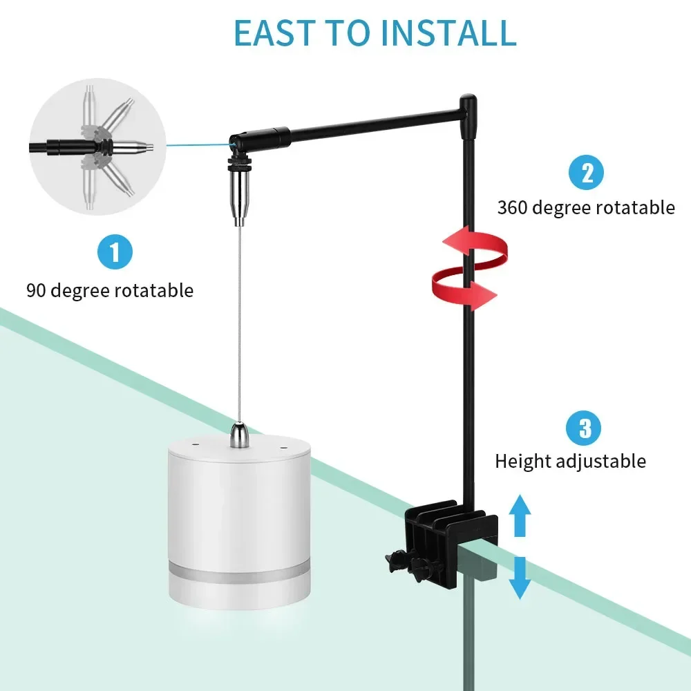 Acquario LED lampada a Clip a  - Planted Aquarium Hanging Light recensione e prezzo