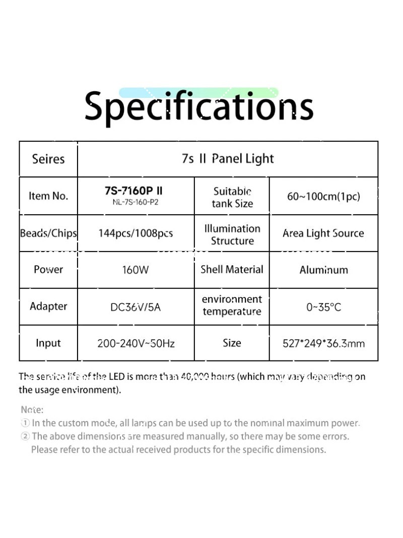 Luce LED per Acquario 160W RGB - Aquarium For Planted Tank recensione e prezzo